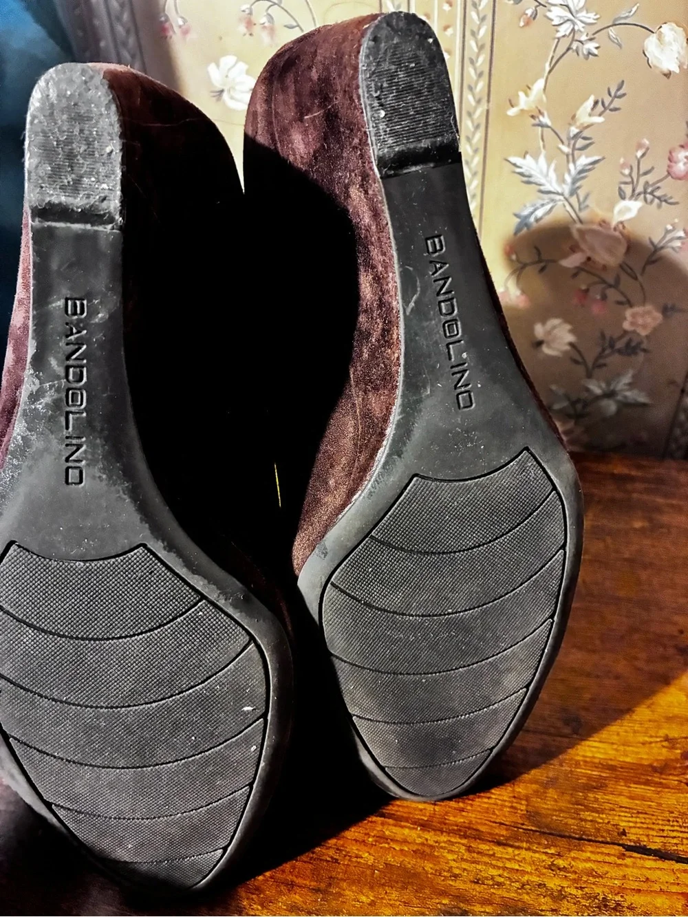 Bandolino Dark Brown Suede Wedge Pumps